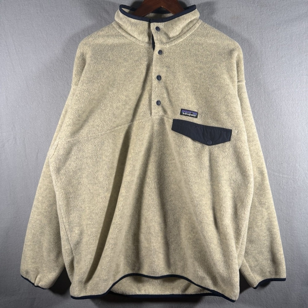 Patagonia Men's Synchilla Snap-T Fleece Pullover in Oatmeal Heather XL